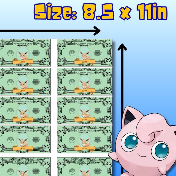 Printable Pokemon Play Money Spending Voucher Instant Download Bundle,  Digital Dollars, Kids Reward Bucks, Reward Tracker - Etsy