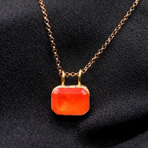 Ruby Silver Necklace: A Dainty Handmade Christmas Gift for Her