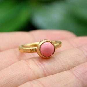 Natural Coral Silver Ring: A Beautiful Christmas Gift for Her