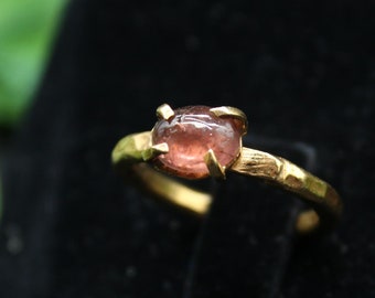 natural tourmaline silver ring, raw tormaline ring, handmade gift, artisan jewelry, gift for her, rings for women, christmas gift