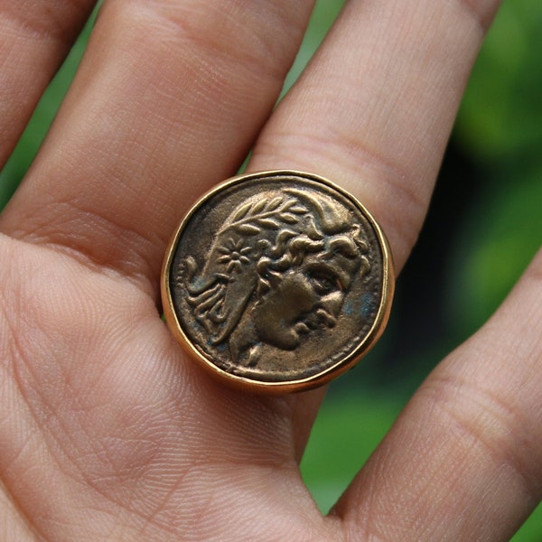 Handgemachter Mitrhras Silber Ring - Symbolisiert die Götter des Persischen Reiches