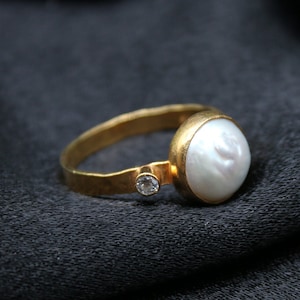 Pearl Silver Ring Handmade Jewelry Freshwater Pearl Ring