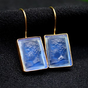 Apollo Intaglio Glass Silver Earrings: A Timeless Christmas Gift Inspired by Greek Mythology