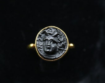Intaglio Medusa Silver Ring Handmade Jewelry Greek Jewelry Ancient Greek Medusa Ring