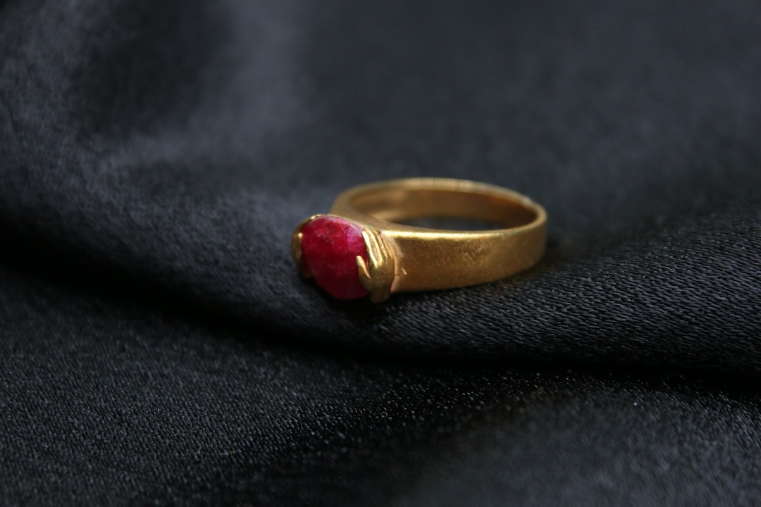 Magical Hands Ruby Gemstone Handprint Silver Ring