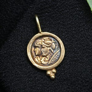 Ancient Roman Coin Pendant 925 Solid Sterling Silver Handmade Gold-Plated Historical Jewelry Timeless Gift for Her or His Storytelling Style