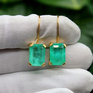 Paraiba Tourmaline Earrings, Handmade 925 Sterling Silver Drop Earrings, Elegant Gold Plated Jewelry, Birthday Gift For Her, Mother's Day