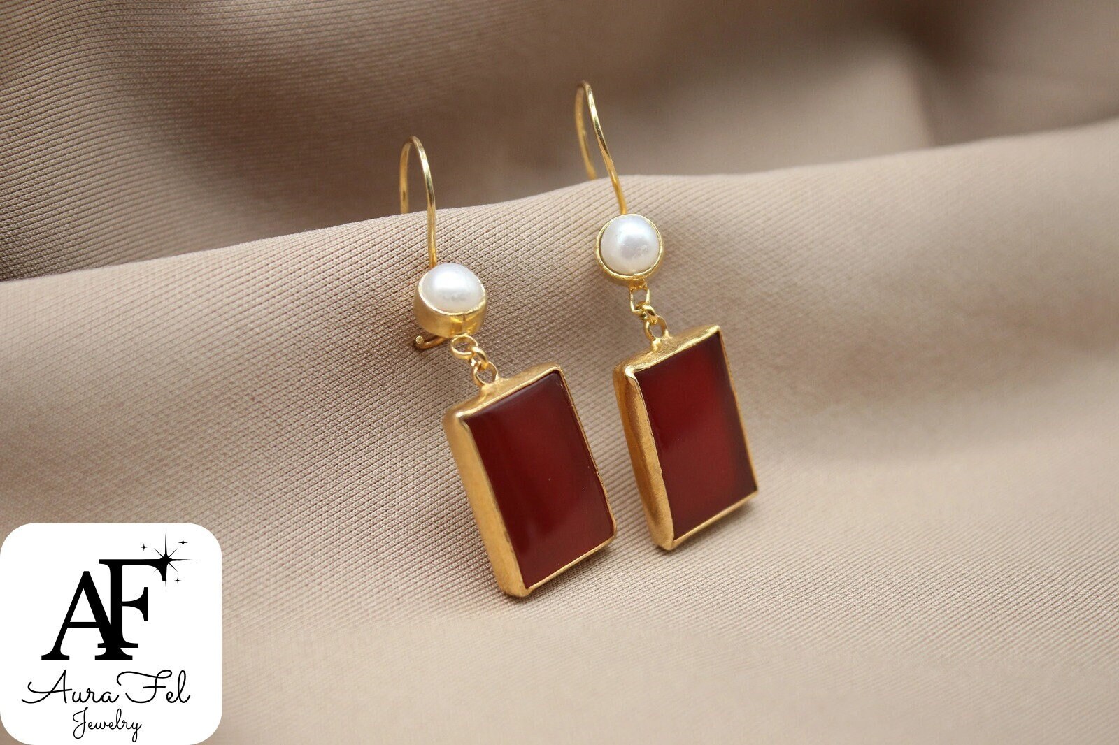 Pearl And Carnelian Drop Dangle Earrings,Freshwater Pearl And Carnelian Silver Earrings, Personalized Gifts For Mom, Mothers day gift