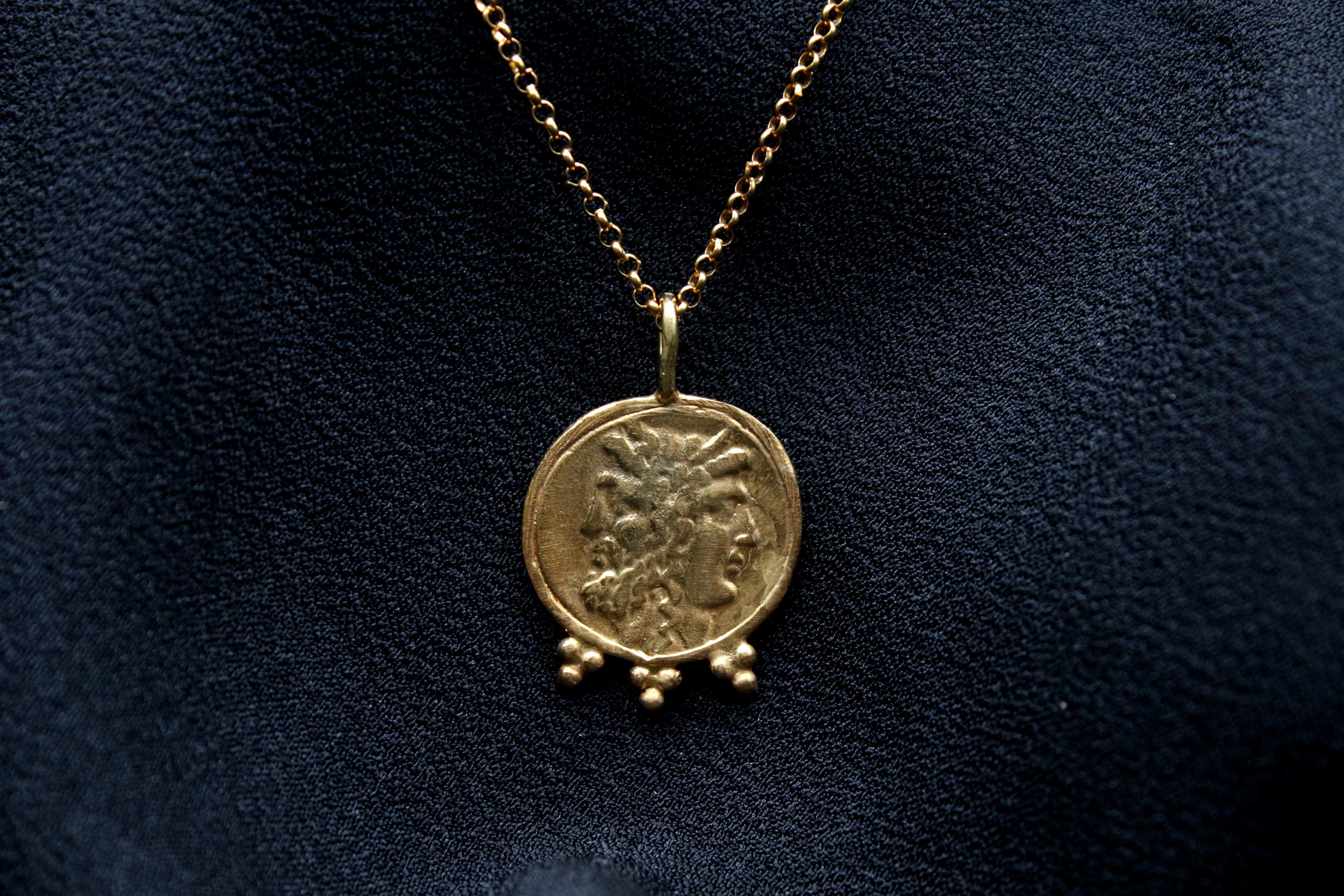 Zeus In Chains 50cm Beautiful Chain Zeus and Hera Coin Necklace, Handmade Silver ...