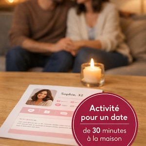 Simulation de profil d’application de rencontre (Date Night à imprimer)- une activité de 30 minutes à faire en couple