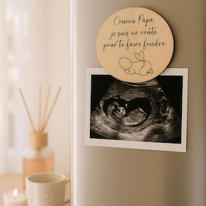 Annonce grossesse à offrir à ses proches - magnats en bois pou annoncer sa grossesse- pour future tata, mamie, papi, tonton -organic