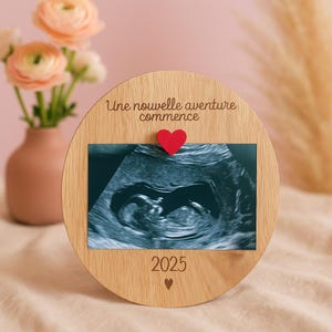 Annonce grossesse écho - une nouvelle aventure commence ou recommence et l'année du terme  : fixez votre échographie avec la petite pince