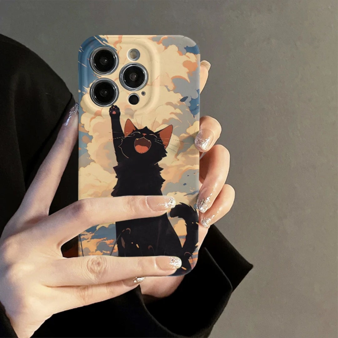Cartoon Cat Phone Case Suitable for New iPhone 15 14 13 12 Pro Etsy