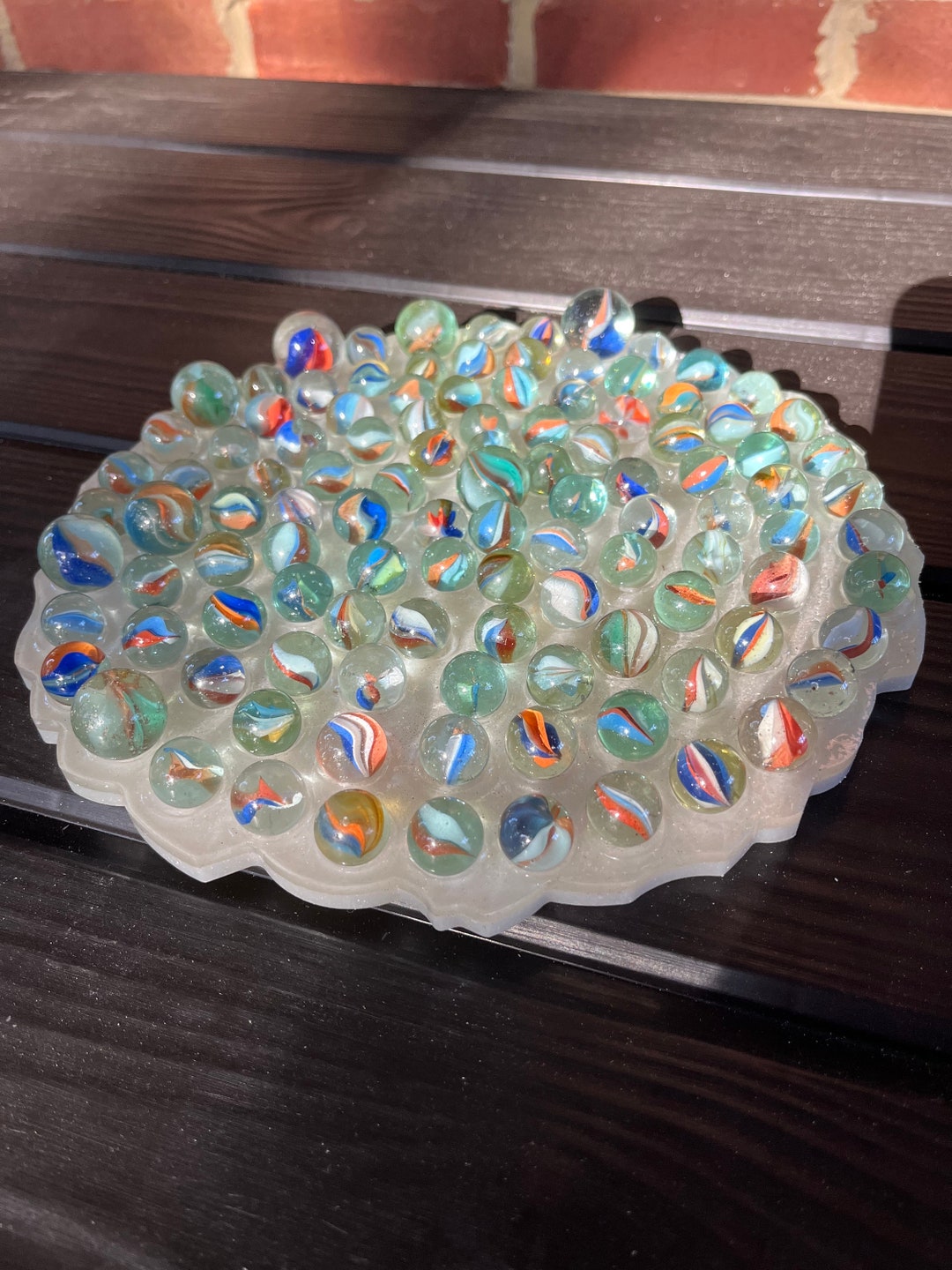 9.5 Round Handmade Resin Marble Display Trays marbles Not Etsy