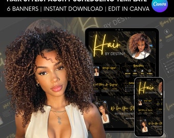 Acuity Scheduling Template Hair Stylist | Hair Stylist Website | Canva Template | Acuity Website Template
