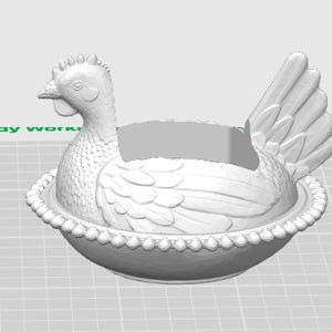 Saboneteira em formato de galinha aninhada, arquivo STL 3MF - Bath & Body Works, arquivo para impressão 3D imagem 2