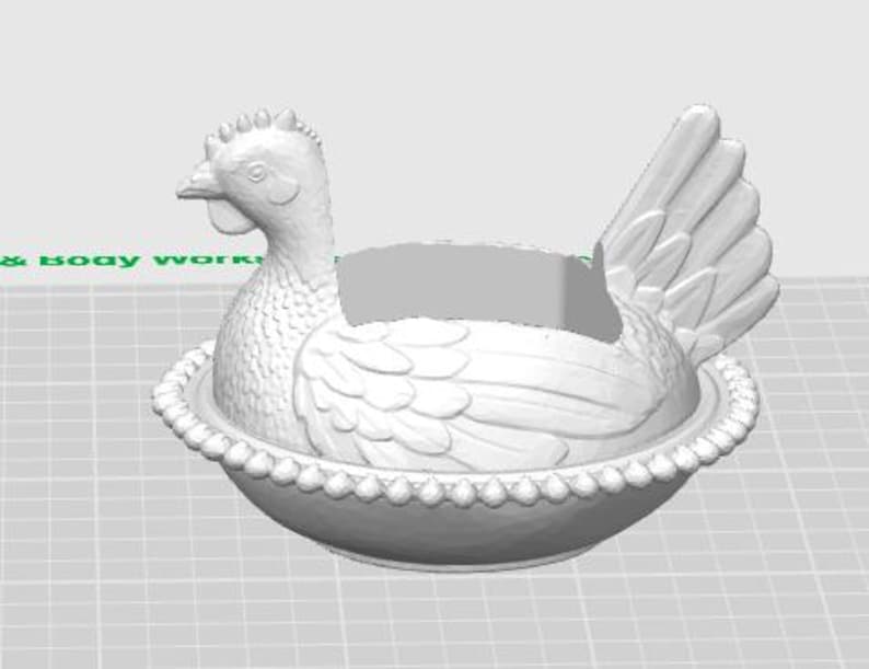 Saboneteira em formato de galinha aninhada, arquivo STL 3MF - Bath & Body Works, arquivo para impressão 3D imagem 2