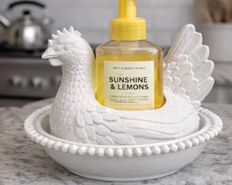 Saboneteira em formato de galinha, modelo STL 3MF, para impressão 3D com direitos comerciais.