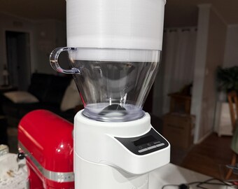 Extensão do funil de peneira para balança KitchenAid – Batedeira de 7 litros, arquivo para impressão 3D (uso comercial)