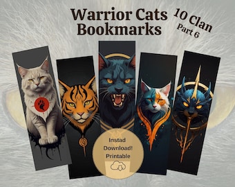 Warrior Cats Bookmarks Part 6 Printable Digital Download