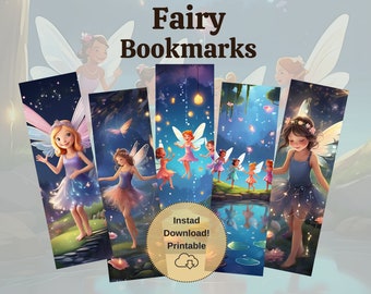 Printable Fairy Bookmarks | Digital Magical Tale Designs