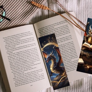 Printable Dragon Bookmarks Set - DIY Fantasy Bookmark for Dragon Lovers ...