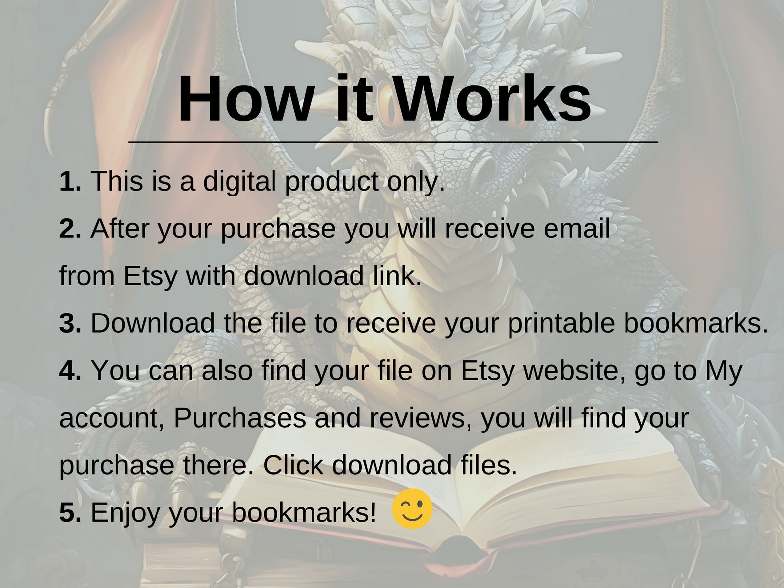 Printable Dragon Bookmarks Set - DIY Fantasy Bookmark for Dragon Lovers ...