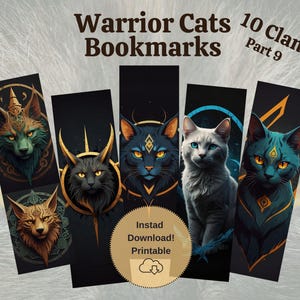 Warrior Cats Series Bookmarks Printable Part 9 | Digital Download for Cat Lovers