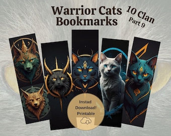 Warrior Cats Series Bookmarks Printable Part 9 | Digital Download for Cat Lovers