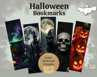 Halloween Bookmark Printable | Digital Download for Halloween