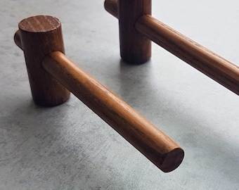 Lange Moderne Schrankgriffe aus Eichenholz: Minimalistische Möbelgriffe, Garderobengriffe, dünne Griffe, skandinavische Griffe, lange Möbelgriffe, Eiche