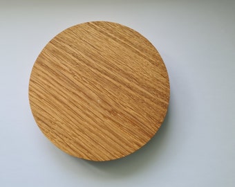 Round Wooded Knobs, 40-300 mm Natural Unfinished OAK Handles, Cupboard pulls Cabinet Furniture Replacement, Drawer Handles with Screw