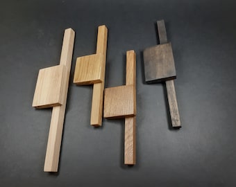Handmade Oak Furniture Handles: Modern Wood Cabinet Pulls
