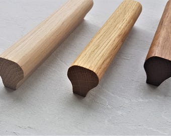 Maniglie per cassetti in legno di quercia grezzo: maniglie per mobili minimaliste