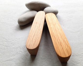 Natural Wood Handle Home Decor Pulls, Minimalist Furniture Hardware, Dresser Drawer Kitchen Knob Handles, solid wood cabinet handle, Oak