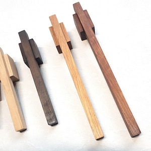 Long Modern Oak Wood Handles, Kitchen Cabinet Furniture Pulls, Minimalust Pulls for Drawer,Replacement Cupboad Knobs