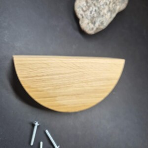Oak Wood Knob Handle: Handmade Minimalist Furniture Pull, Drawer pulls, Elegant handle, Home decor, Interior handle,Modern handle,Oak handle