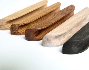Natural Wood Handles, Long Rounded Modern Pulls, Dresser/ Drawer Pulls, Minimalist Wooden Furniture Knob Handles