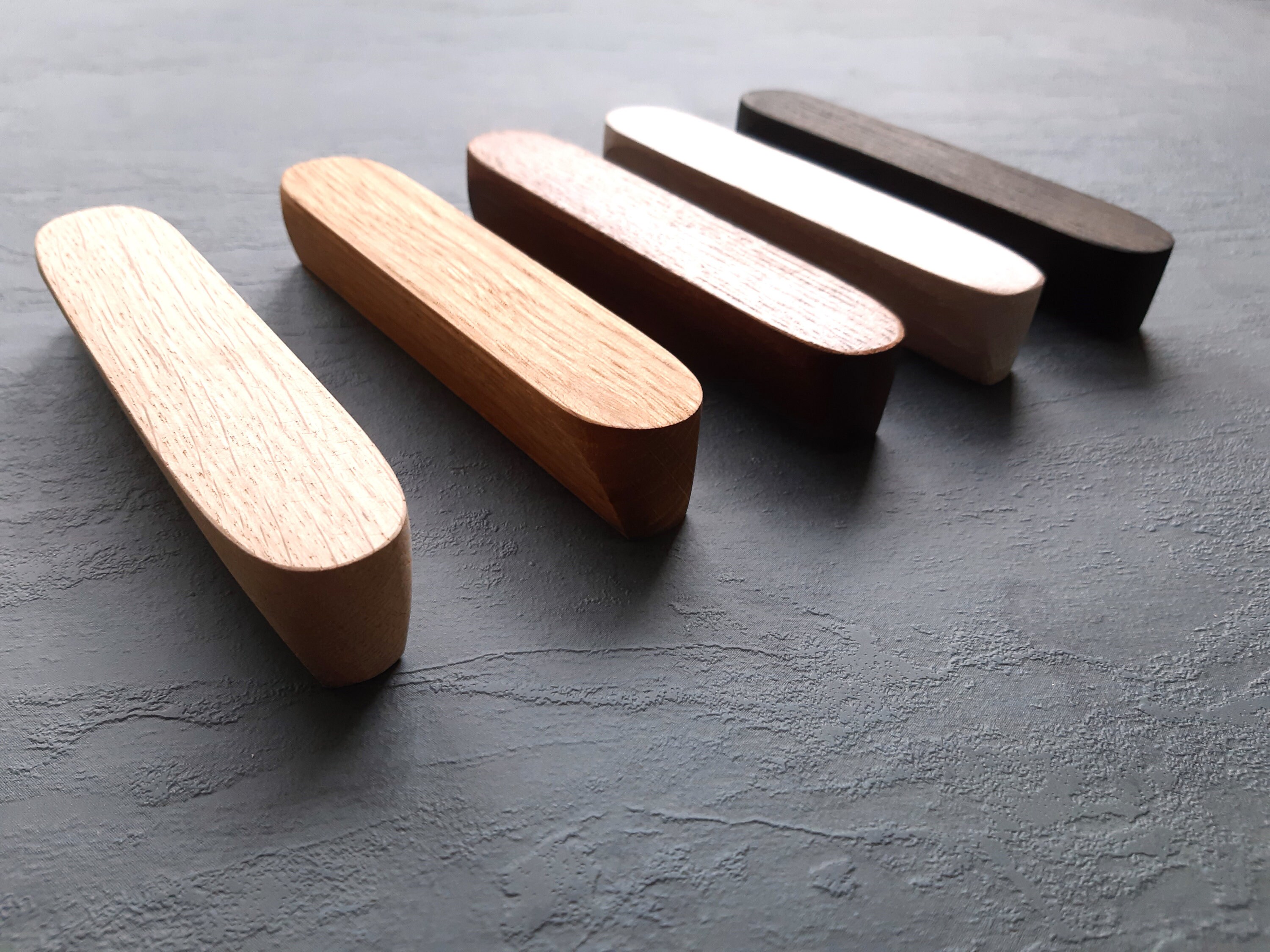 Lot De Poignées Bois Vintage PB - Simple Trou - Occasion
