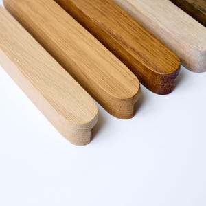 Oak Furniture Handles of Solid Wood, Decorative Pulls Ikea Replacement. Custom lengths,  Kitchen Cabinet Hardware,  Cupboad Knobs