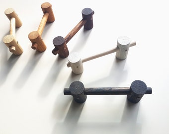 Oak Wood Knob Handles: Minimalist Cabinet Drawer Pulls