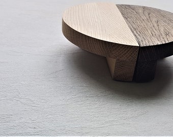 Tirador de madera de roble: tirador minimalista para muebles hecho a mano