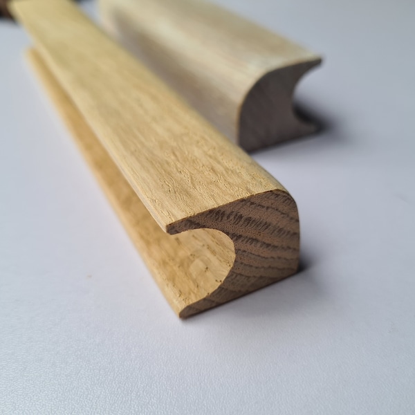 Oak Wood Handles Simple Kitchen Cabinet Hardware Drawer Pulls Minimalism Furniture Knob