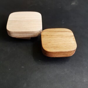 Wooden knobs, stylish handles for furniture refurbishment, oak pulls, comfort handles, furniture handles, solid oak handles, square handles.