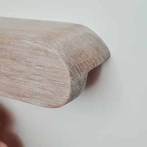 Manches en bois huilé, Longues poignées, Boutons décoratifs de rechange, Longueurs personnalisées de Quincaillerie pour armoire de cuisine, Poignées de bouton de placard