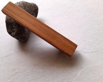 Handmade Oak Wood Drawer Pulls: Long Classic Furniture Handles