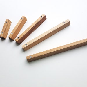 Minimalist Wood Pulls, Simple Kitchen Furniture Hardware, Dresser Handles , Wooden Drawer Knobs