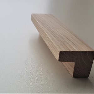 Long Wood Pulls Oak Handles Simple Kitchen Hardware Dresser Pulls Minimalism Wooden Drawer Knobs