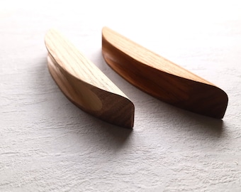Elegant Long Wood Handles Pulls, Simple Furniture Hardware, Dresser Pulls Minimalism Wooden Drawer Knobs