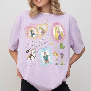 Coquette Bow Disney Tangled Rapunzel Floral Shirt, Disney Princess Rapunzel shirt, Lost Princess Tee, Magic Kingdom Shirt,Disney Trip